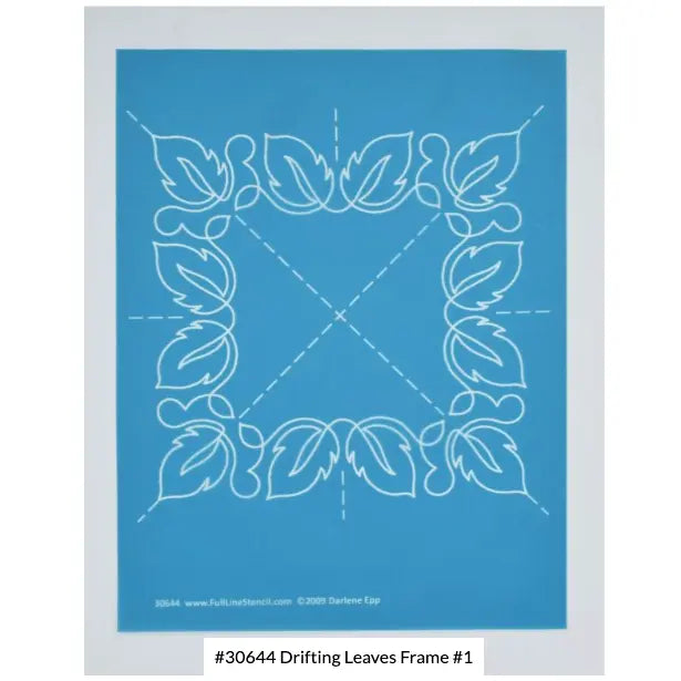 30644 Drifting Leaves Frame 7" Stencil - Linda's Electric Quilters