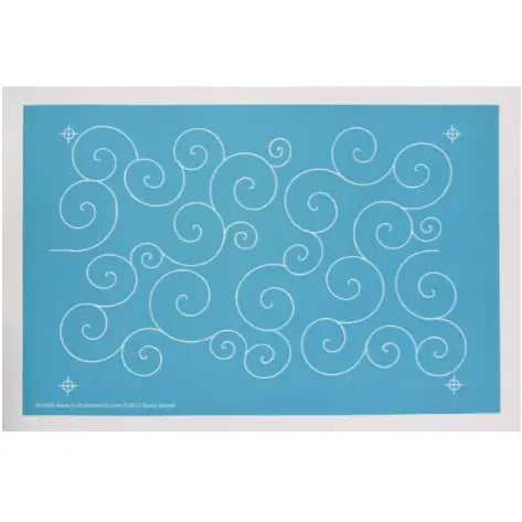 45001 Swirls & Curls 9" by 15" Stencil - Linda's Electric Quilters