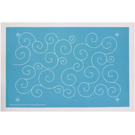 45001 Swirls & Curls 9" by 15" Stencil - Linda's Electric Quilters