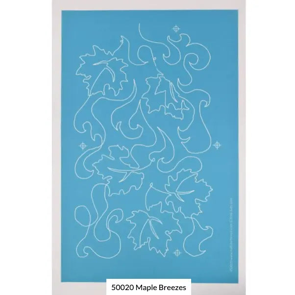50020 Maple Breezes 8 1/2" by 14" Stencil - Linda's Electric Quilters