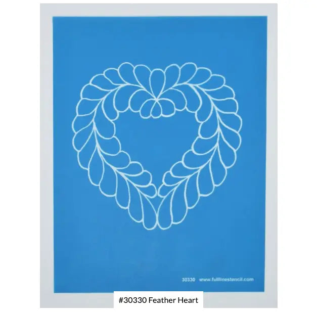 30330 Feather Heart Stencil 6.5" x 7" - Linda's Electric Quilters