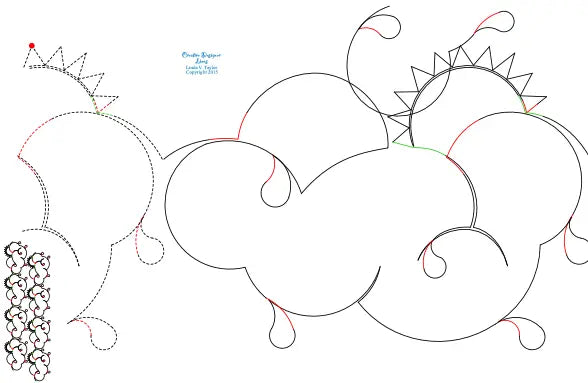 272 Breaking Storm Pantograph by Linda V. Taylor - Linda's Electric Quilters