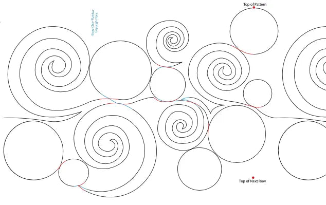 1540 Bubbles and Swirls Pantograph by Rose-Clair Fletcher - Linda's Electric Quilters