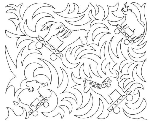 African Pull Toys Digital E2E - Linda's Electric Quilters