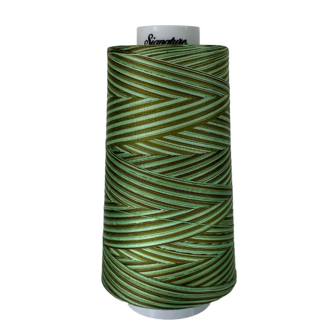 M85 Grassy Greens Signature Cotton Variegated Thread - Linda's Electric Quilters