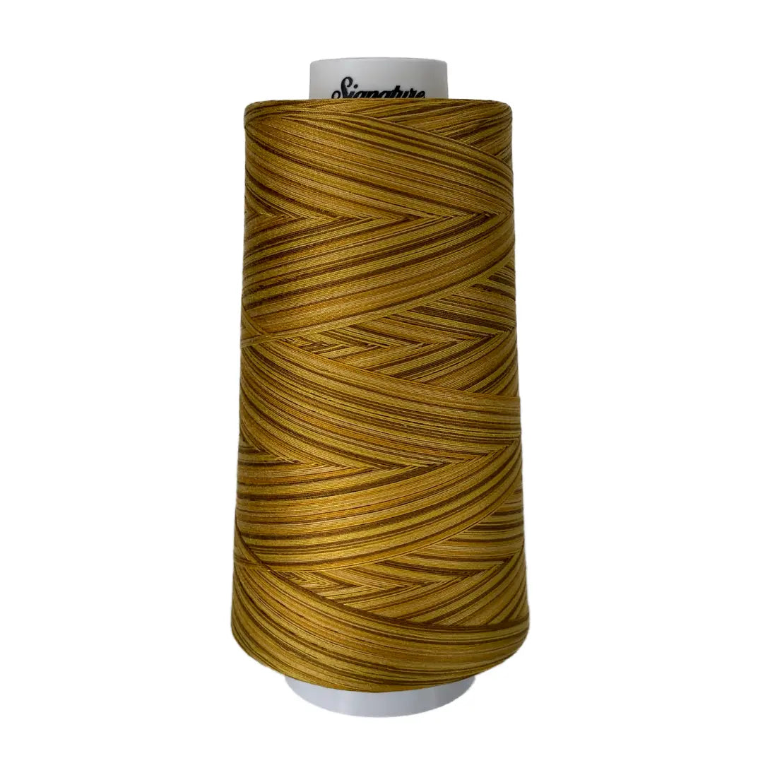 M91 Antique Gold Signature Cotton Variegated Thread - Linda's Electric Quilters