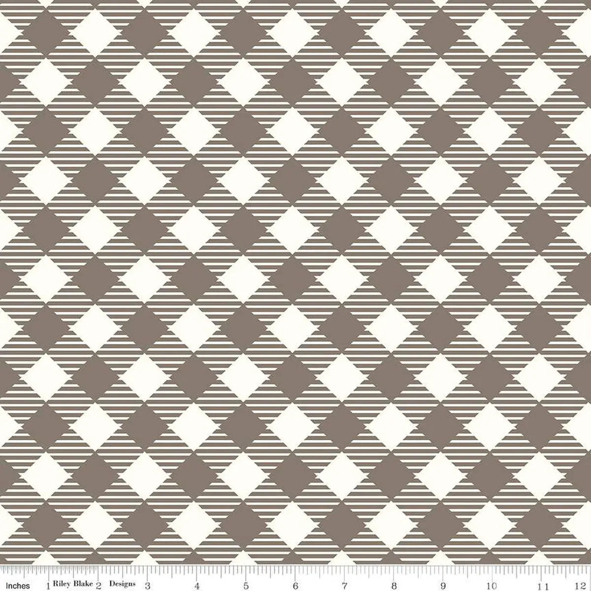 Brown Pebble Bee Ginghams Wideback Fabric Per Yard Riley Blake Designs