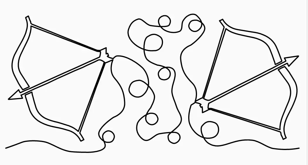 Cupids Arrow Meandering Digital E2E - Linda's Electric Quilters