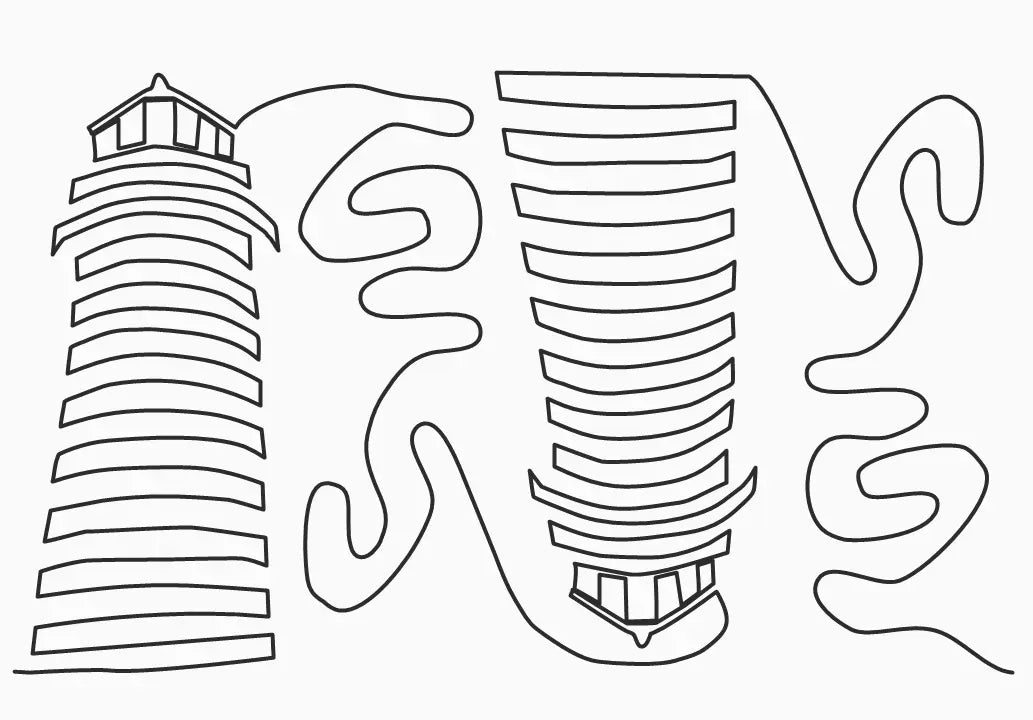 Lighthouse Tumble E2E - Linda's Electric Quilters