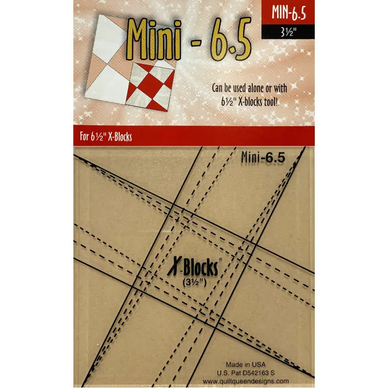 X-Block Mini 6.5 Template - Linda's Electric Quilters
