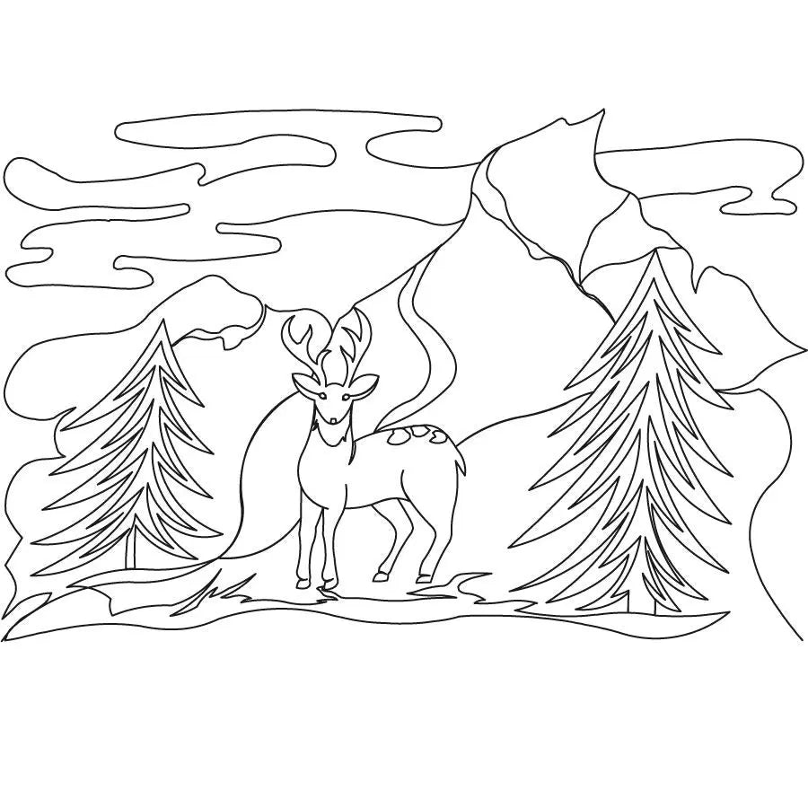 Wilderness with Deer E2E - Linda's Electric Quilters