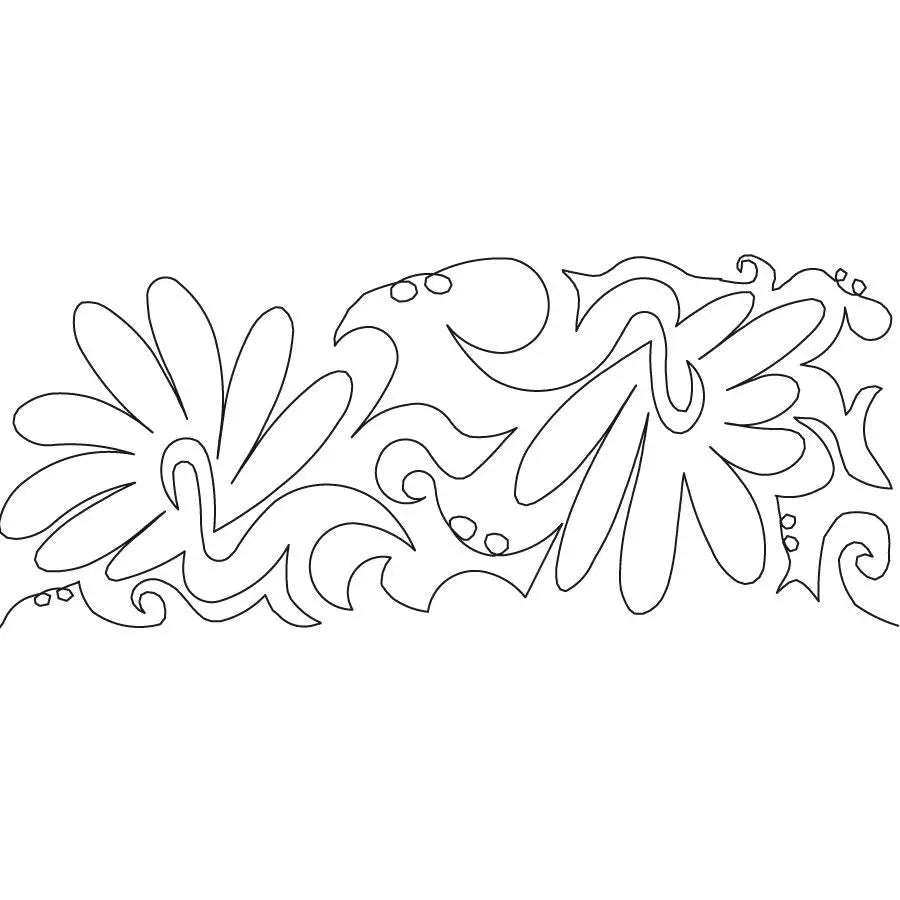 Fancy Feathered Flamingos 2 Digital E2E - Linda's Electric Quilters