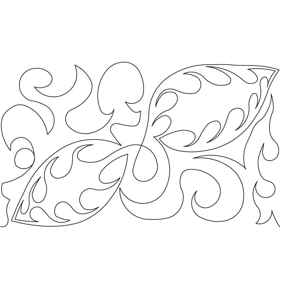 Feathered Leaves Digital E2E - Linda's Electric Quilters