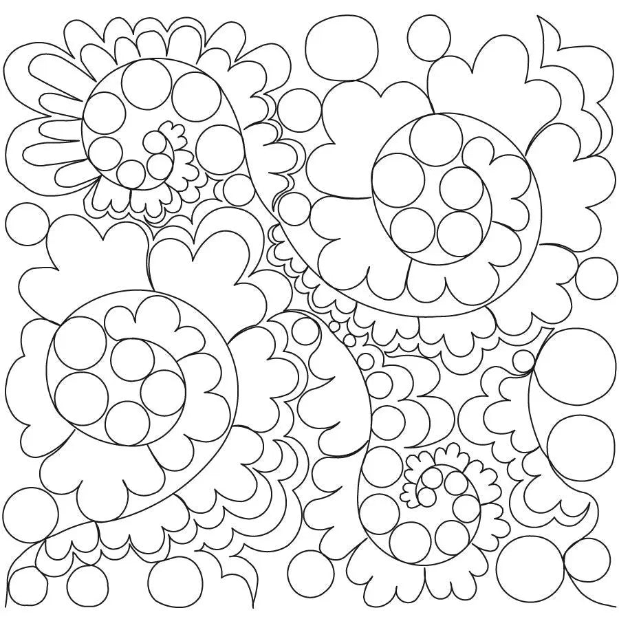 Scalloped Feather 2 E2E - Linda's Electric Quilters