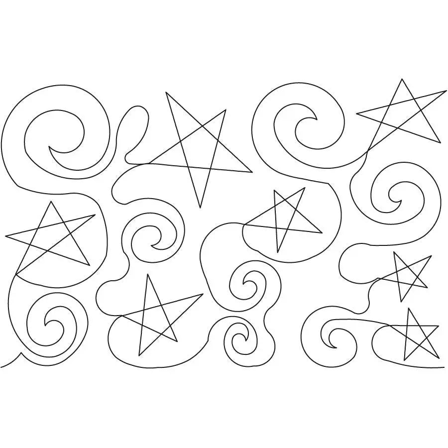 Stars and Swirls E2E - Linda's Electric Quilters