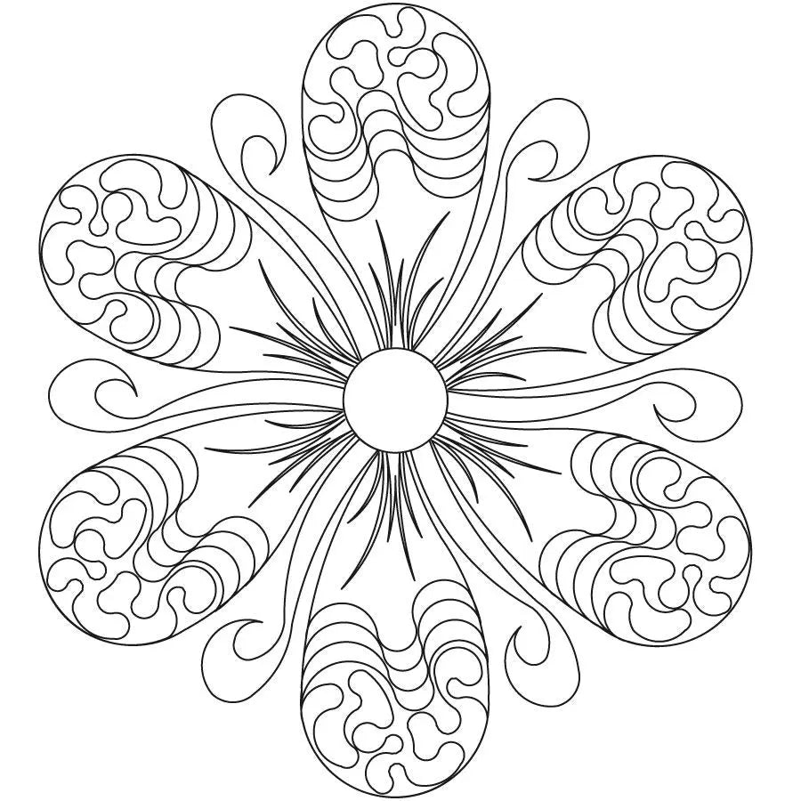 Awesome Blossom Fleather 6 Petal Block - Linda's Electric Quilters