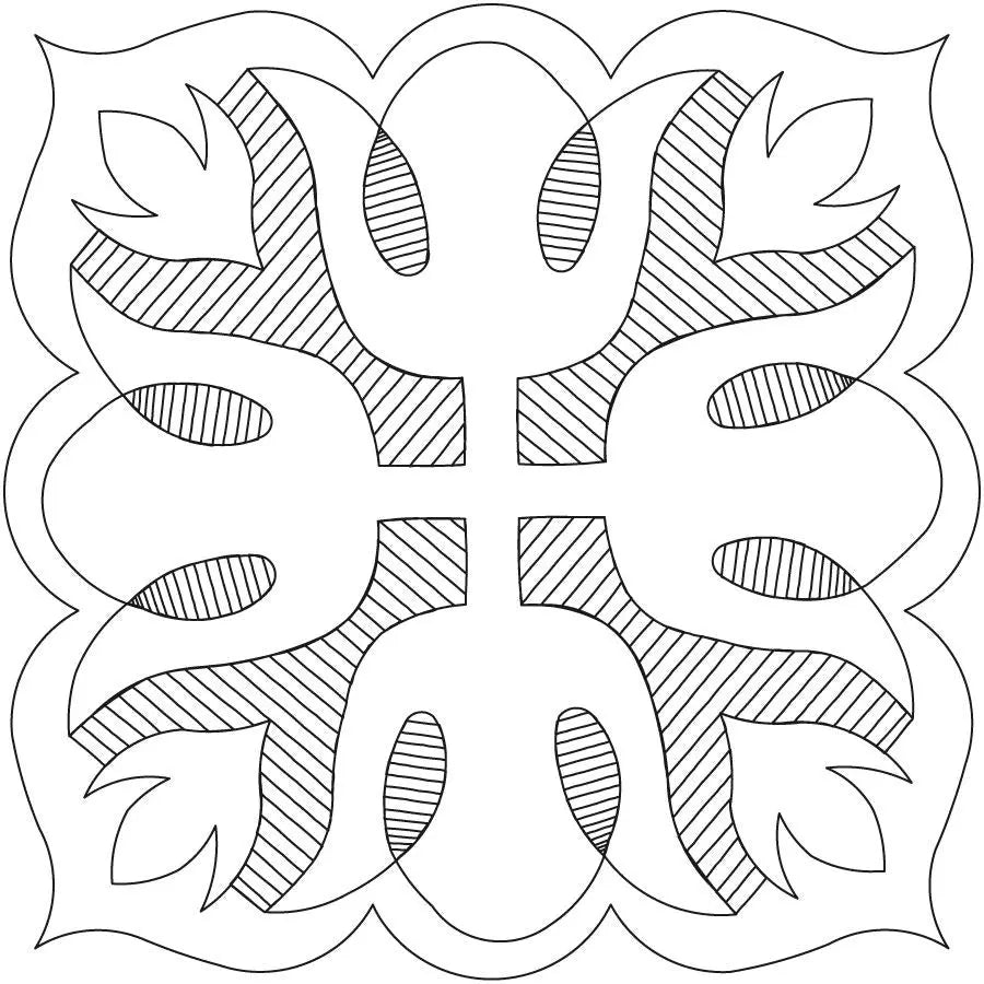 Blossom Spirits Stipple Echo Block - Linda's Electric Quilters