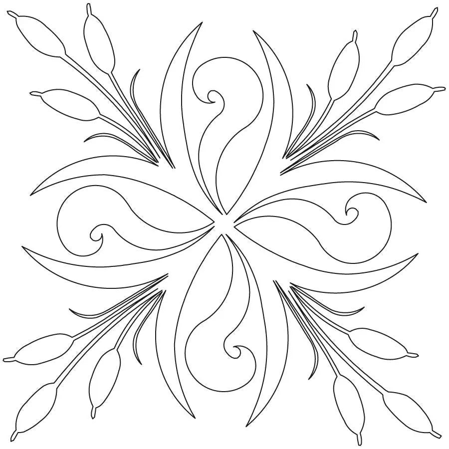 Bull Rushes 1 Block - Linda's Electric Quilters