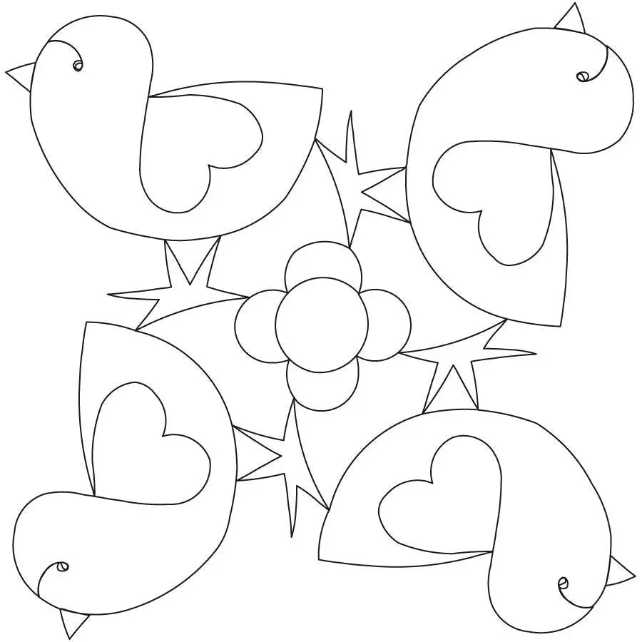 Chicks and Eggs Block - Linda's Electric Quilters