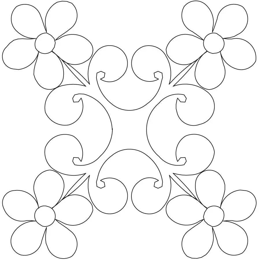 Daisy 1 Block - Linda's Electric Quilters