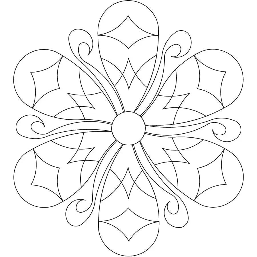 Diamond Fleather 6 Petal Block - Linda's Electric Quilters