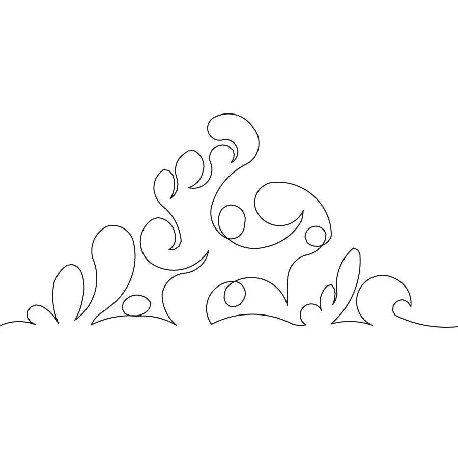 Dot and Feather Triangle Block - Linda's Electric Quilters