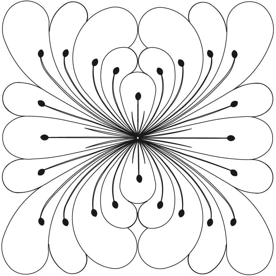 Dotted Fleather Block - Linda's Electric Quilters