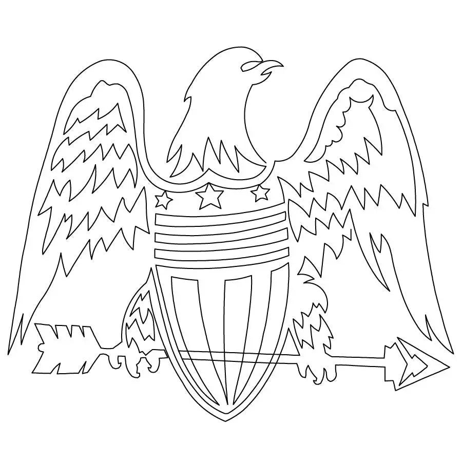 Eagle Shield Block - Linda's Electric Quilters