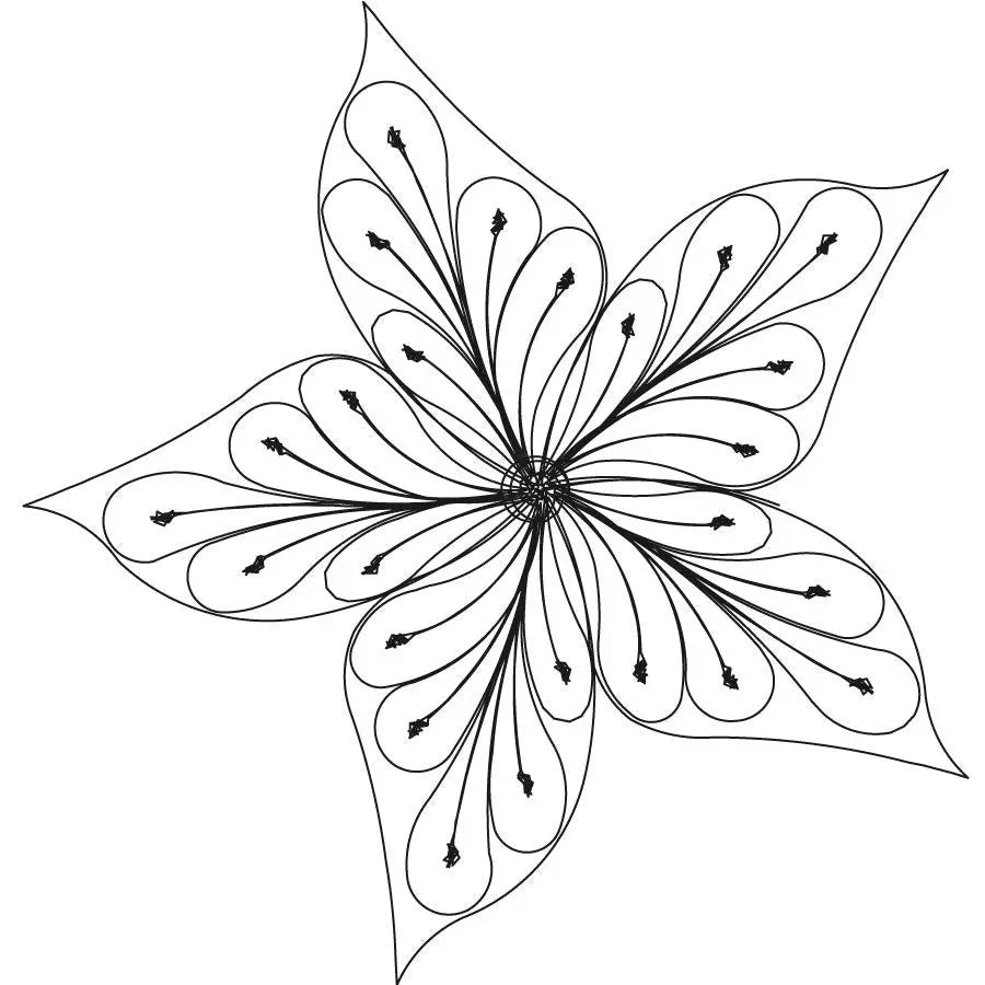 Feather Lily Block - Linda's Electric Quilters