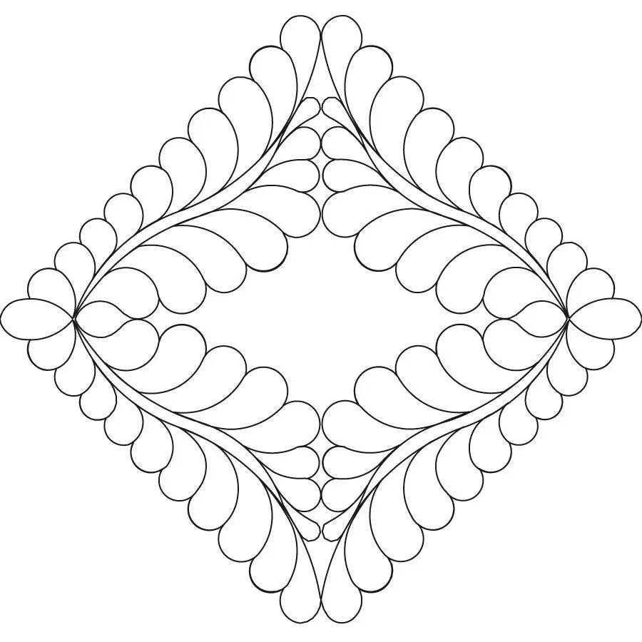 Feathered Diamond Block - Linda's Electric Quilters