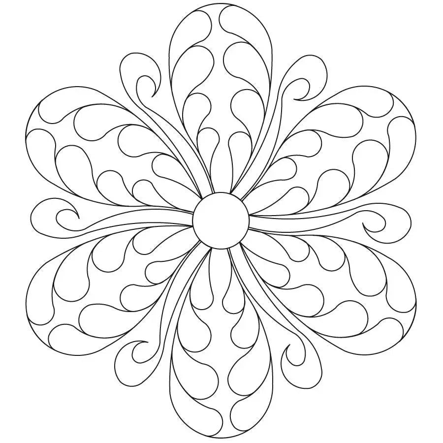 Feathery Fleather 6 Petal Block - Linda's Electric Quilters