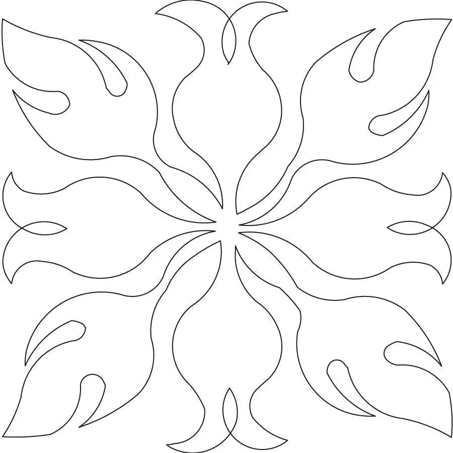 Flaming Tulips Block - Linda's Electric Quilters