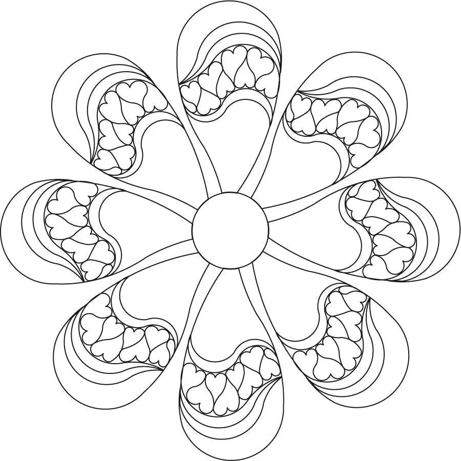 Fleared Ribbon 8 Petal Block - Linda's Electric Quilters