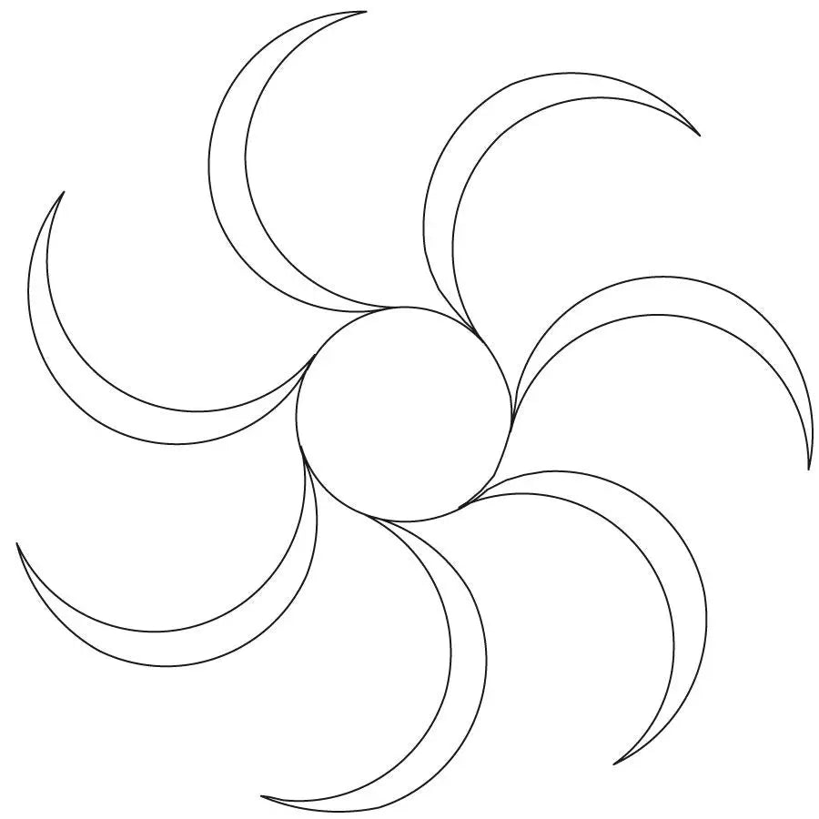 Fleather Circle 2 Block - Linda's Electric Quilters