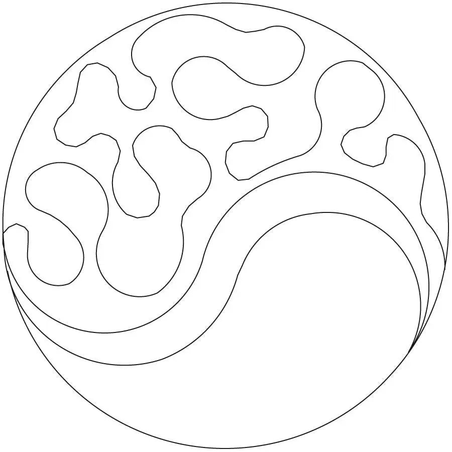 Fleather Circle 4 Block - Linda's Electric Quilters