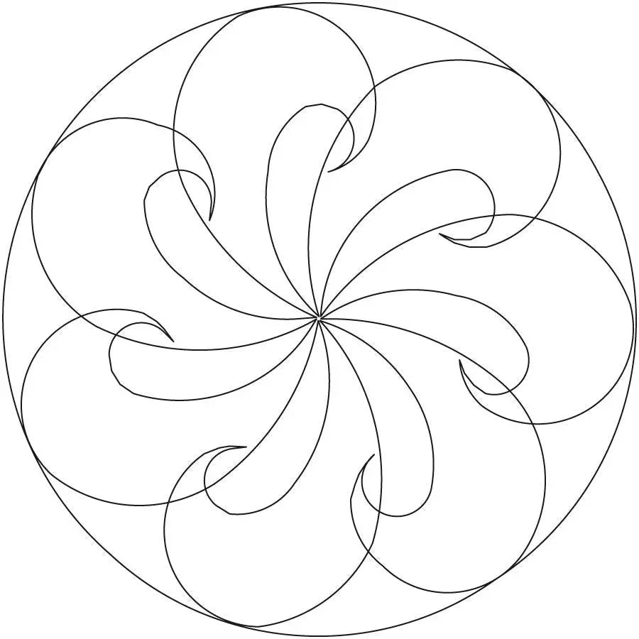 Fleather Circle 7 Block - Linda's Electric Quilters