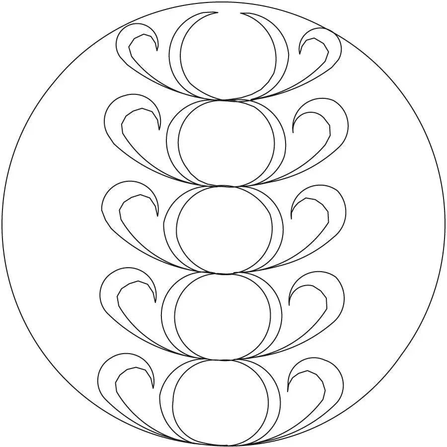 Fleather Circle 8 Block - Linda's Electric Quilters