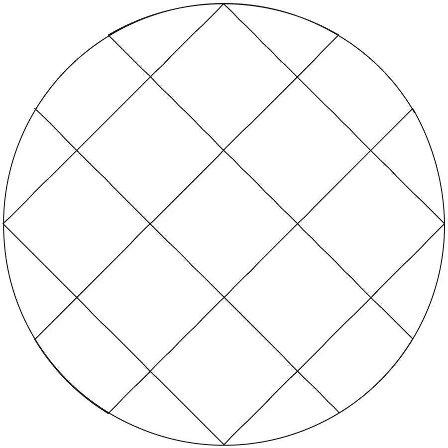 Fleather Circle 9 Block - Linda's Electric Quilters