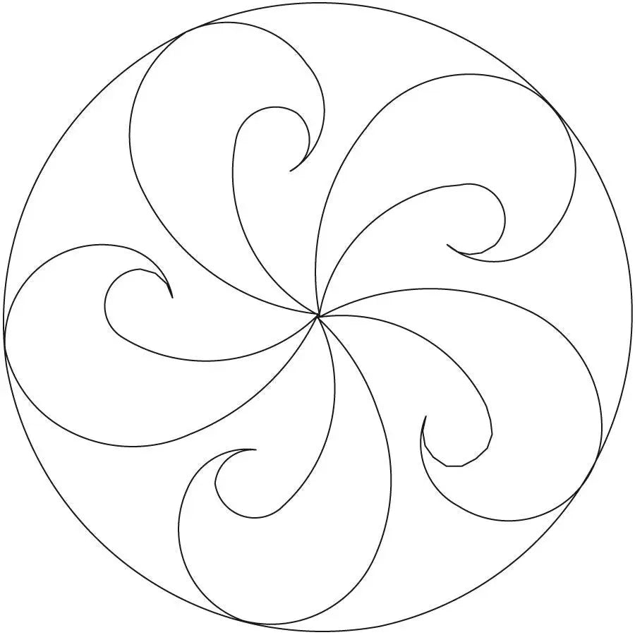 Fleather Circle 13 Block - Linda's Electric Quilters