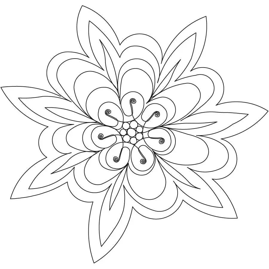 Floral Avatar Block - Linda's Electric Quilters