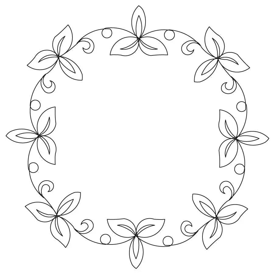 Floral Frame 2 Block - Linda's Electric Quilters