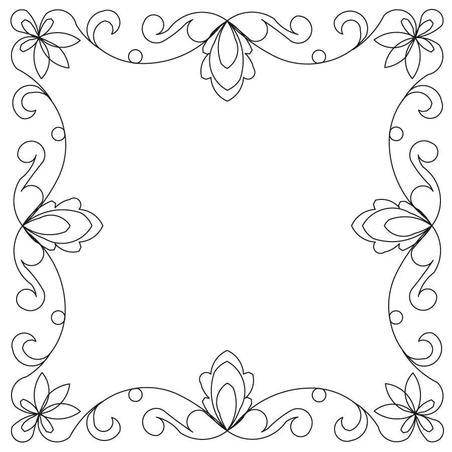 Floral Frame 4 Block - Linda's Electric Quilters