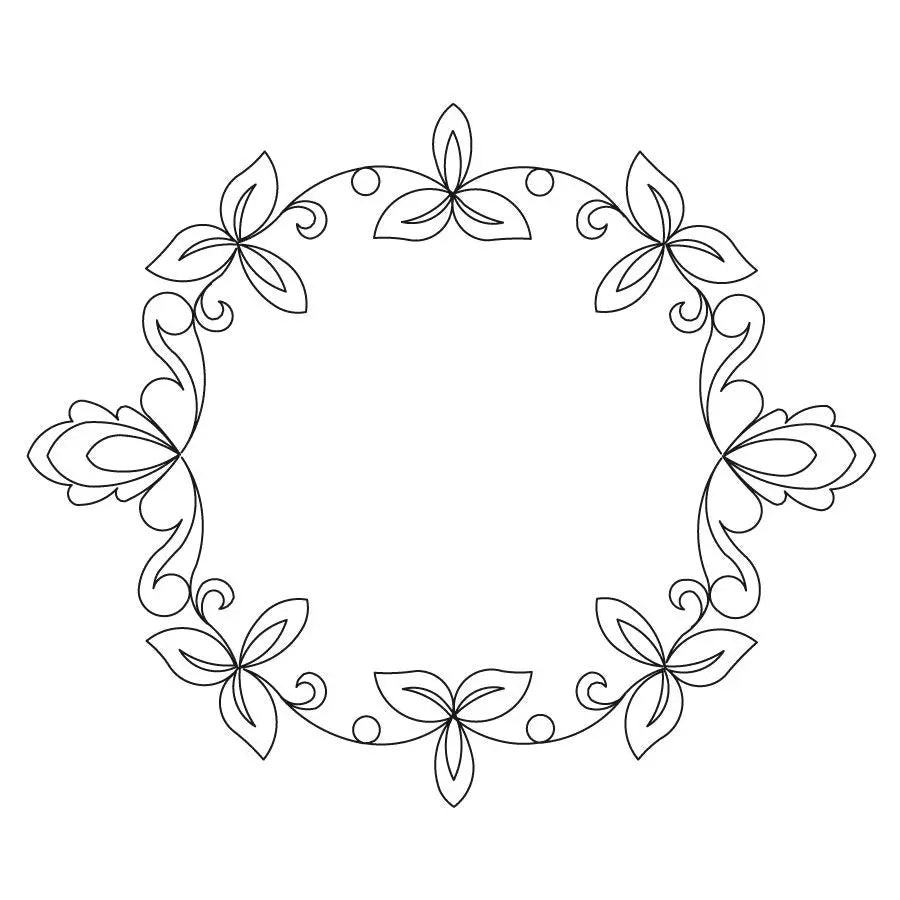 Floral Frame 5 Block - Linda's Electric Quilters