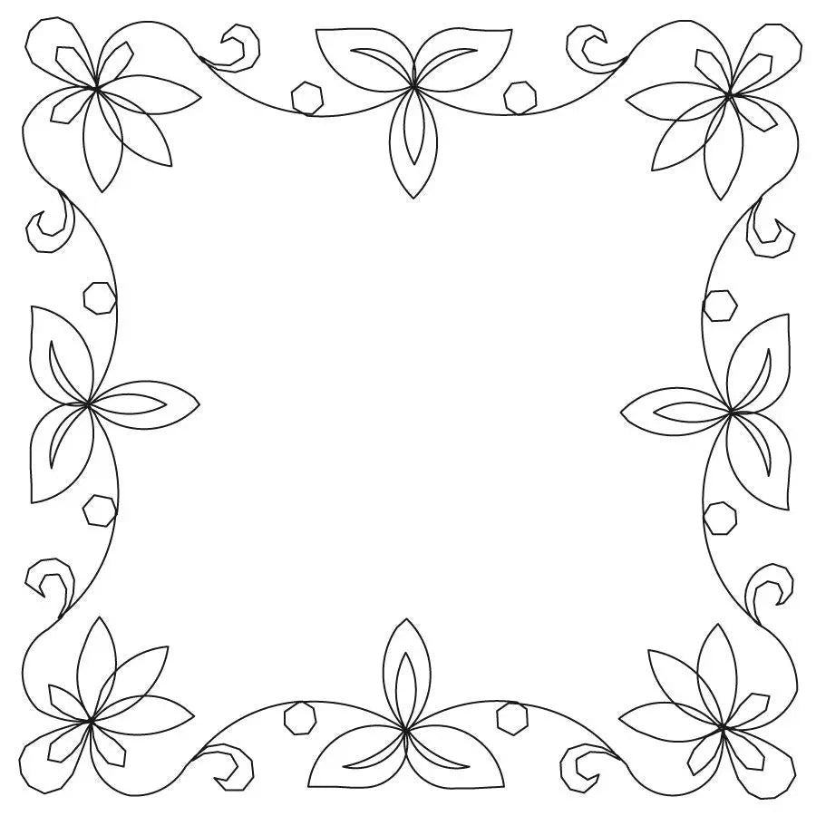 Floral Frame 6 Block - Linda's Electric Quilters