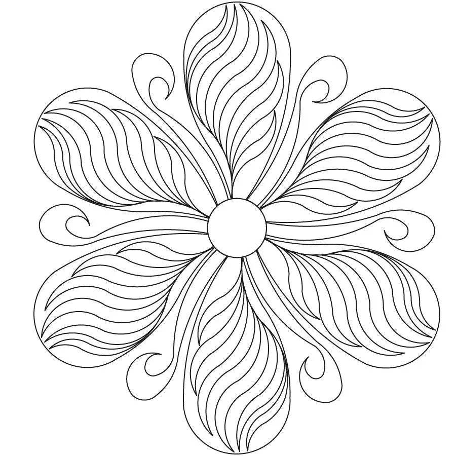 Flowing Fleather 6 Petal Block - Linda's Electric Quilters