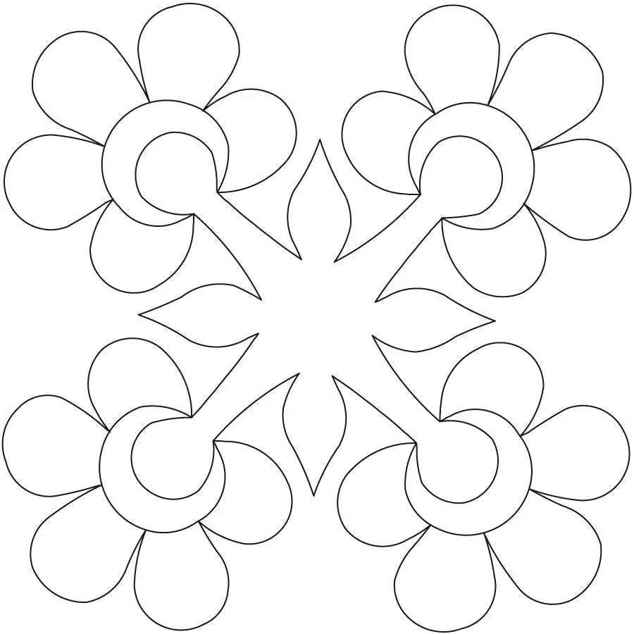 Folksy Flowers Block - Linda's Electric Quilters