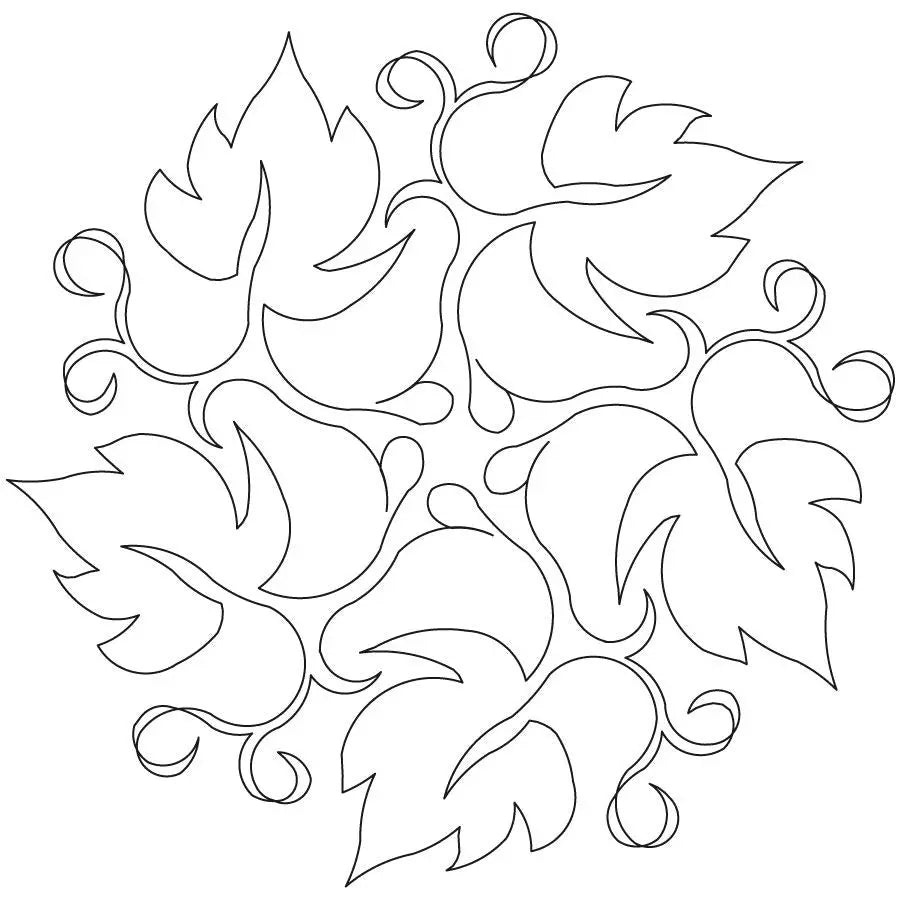 Harvest Pumpkin Leaves Block - Linda's Electric Quilters