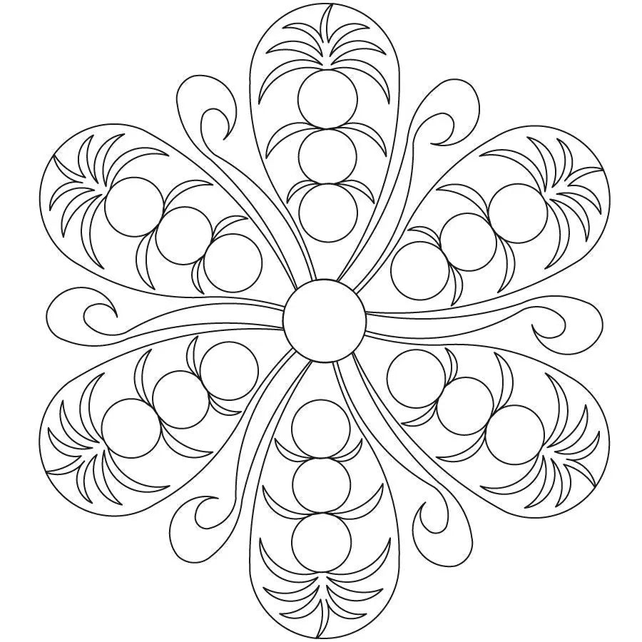 Hawaiian Fleather 6 Petal Block - Linda's Electric Quilters