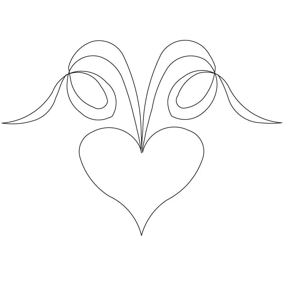 Heart and Ribbon Side Block - Linda's Electric Quilters