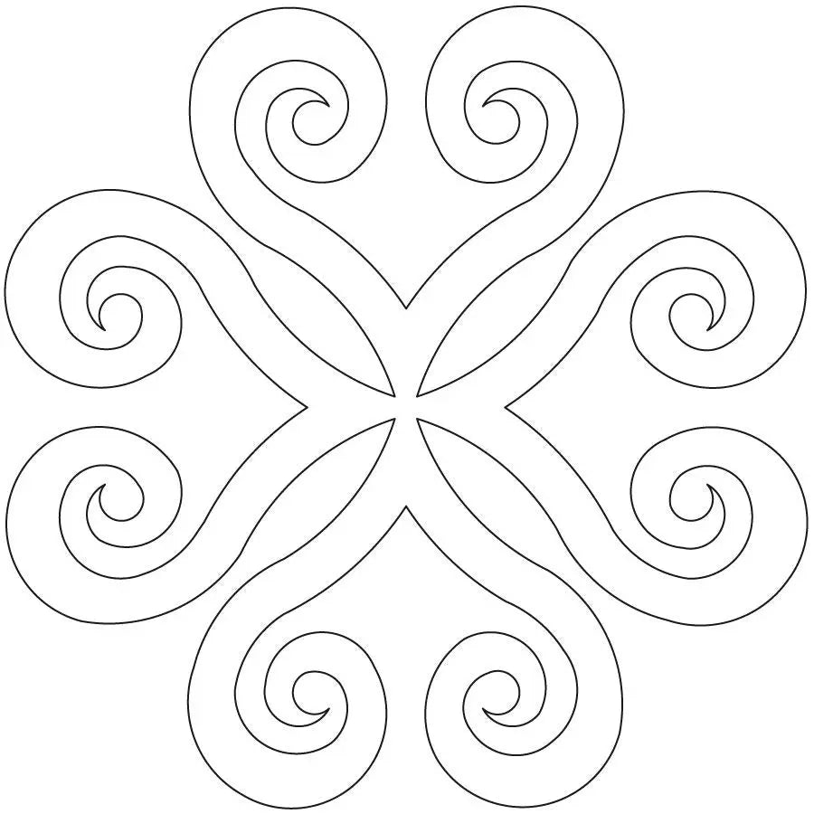 Heart Curls Block - Linda's Electric Quilters